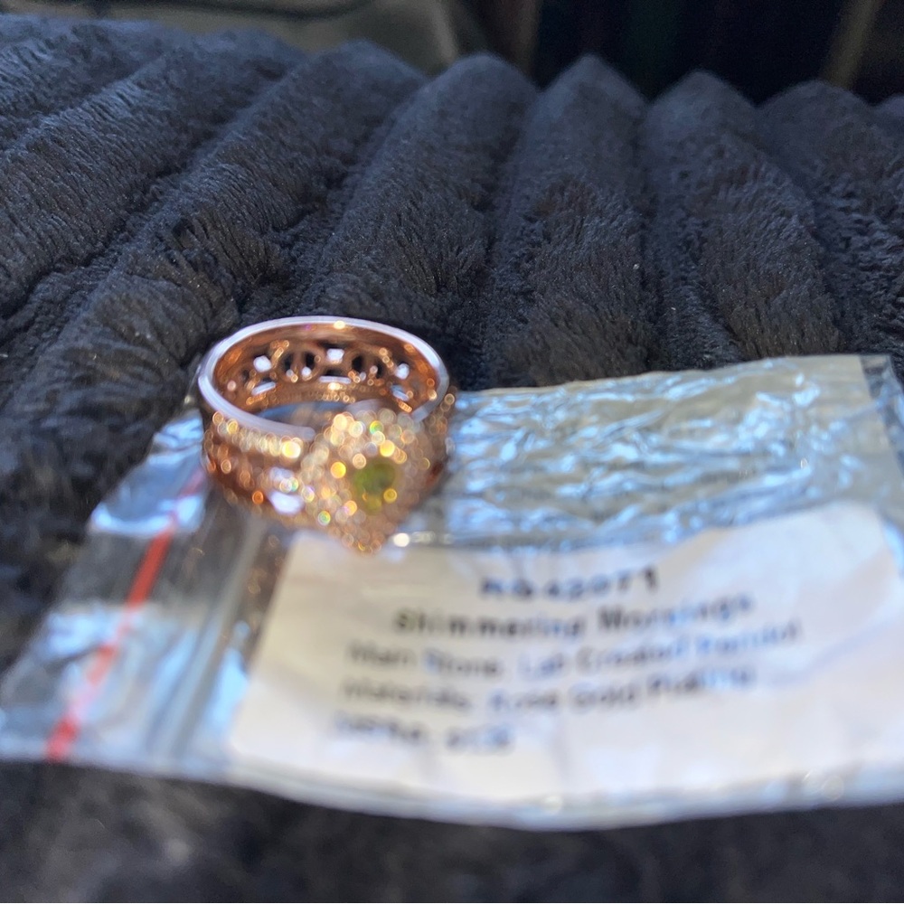Bomb Party- August 2025-Elegant Rose Gold Ring with Sparkling Stone